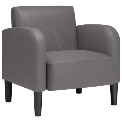  Sofa Fotel z Podłokietnikami Szary 54 cm Skóra ekologiczna