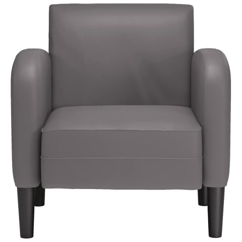  Sofa Fotel z Podłokietnikami Szary 54 cm Skóra ekologiczna