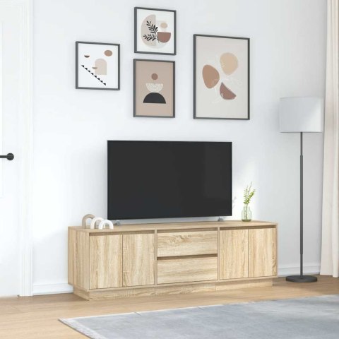  Szafka RTV z oświetleniem LED Dąb Sonoma 160,5x41x50 cm