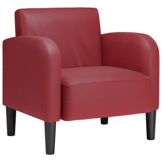  Sofa Fotel z Podłokietnikami Wino Czerwone 54 cm