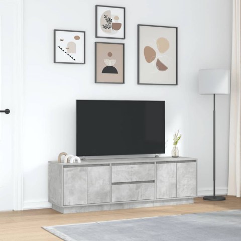  Szafka RTV z oświetleniem LED Beton Szary 160,5x41x50 cm