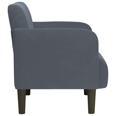  Sofa Fotel z Podłokietnikami Ciemnoszary 54 cm Aksamit