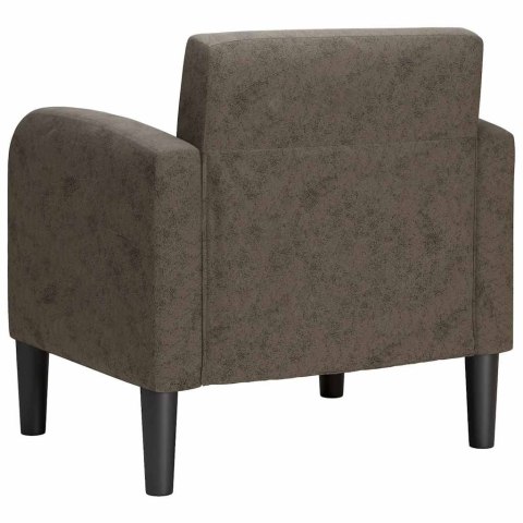  Sofa Fotel z Podłokietnikami Ciemnoszary 54cm Skóra ekologiczna