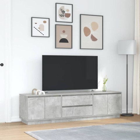  Szafka RTV z oświetleniem LED Beton Szary 193,5x41x50 cm