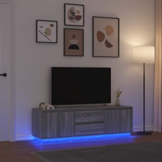  Szafka RTV z oświetleniem LED Szara Sonoma 160,5x41x50 cm