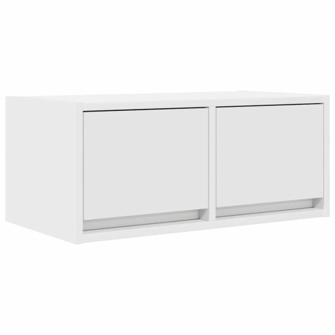  Szafka RTV Biała 60x31x25,5 cm Drewno klejone