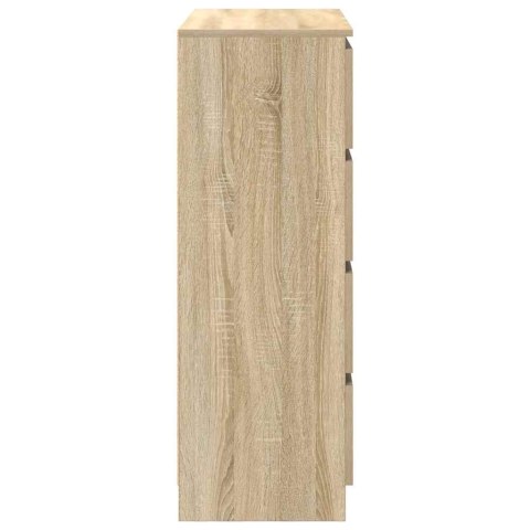  Komoda Sonoma Oak 80x35x99 cm Drewno klejone