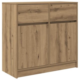 VidaXL Komoda z szufladą Artisan Oak 80x34x76 cm Drewno klejone