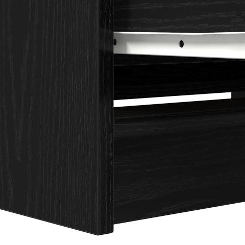 VidaXL Szafka pod TV Czarna 80x35x54 cm Drewno klejone