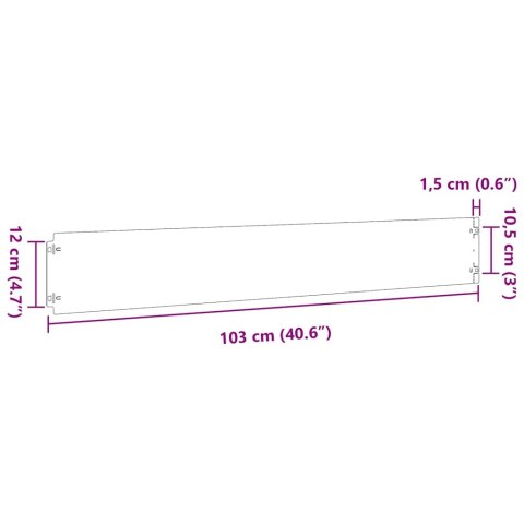 VidaXL Obrzeża trawnikowe 30 szt. 15x103 cm Stal nierdzewna