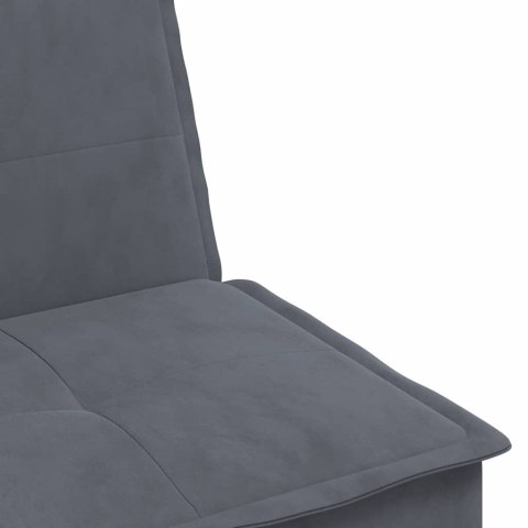 VidaXL Sofa rozkładana L, ciemnoszara, 255x140x70 cm, aksamit