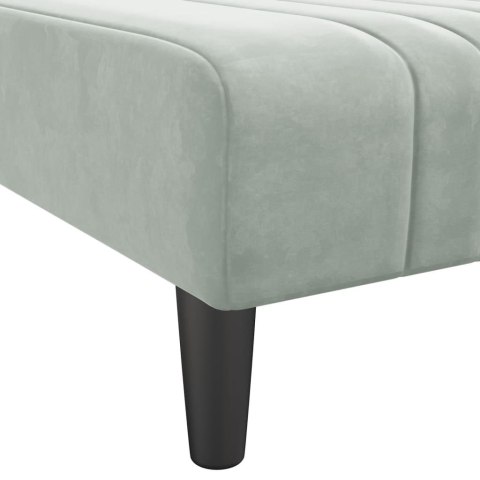 VidaXL Sofa rozkładana L, jasnoszara, 260x140x70 cm, aksamit