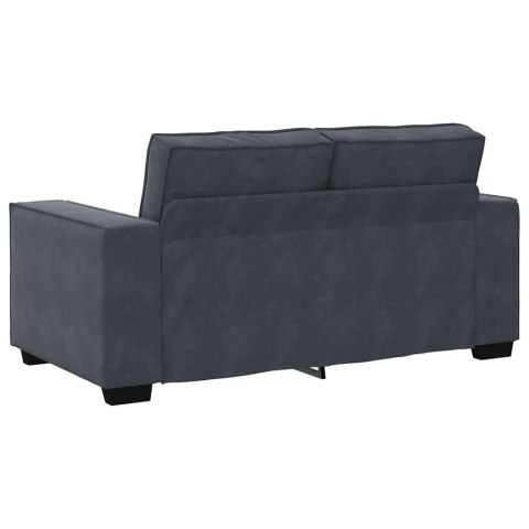 VidaXL Sofa 2-osobowa, ciemnoszary, 120 cm, tapicerowana aksamitem