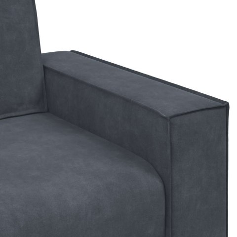 VidaXL Sofa 2-osobowa, ciemnoszary, 120 cm, tapicerowana aksamitem