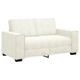 VidaXL Sofa 2-osobowa, kremowy, 120 cm, tapicerowana aksamitem