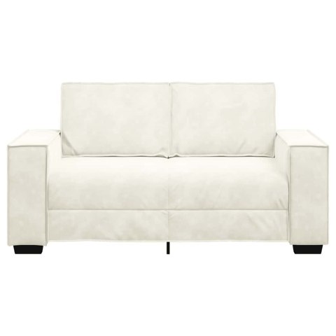 VidaXL Sofa 2-osobowa, kremowy, 120 cm, tapicerowana aksamitem