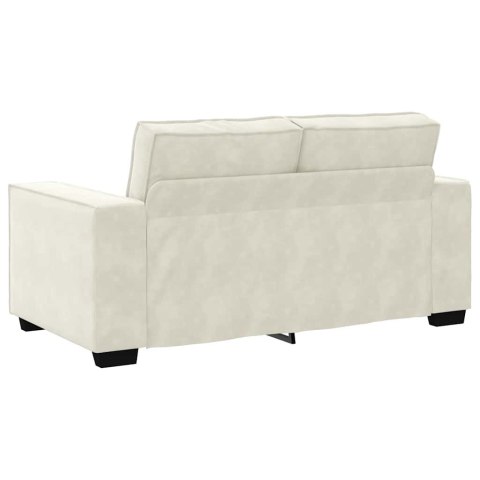 VidaXL Sofa 2-osobowa, kremowy, 120 cm, tapicerowana aksamitem