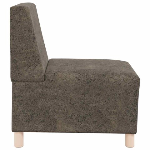 VidaXL Sofa Fotel Ciemnoszary 55 cm Skóra syntetyczna zamszowa