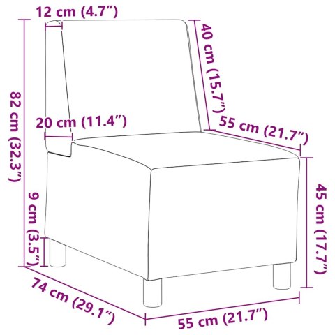 VidaXL Sofa Fotel Ciemnoszary 55 cm Skóra syntetyczna zamszowa