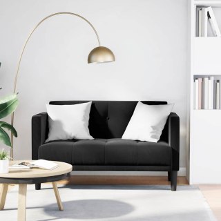 VidaXL Sofa dwuosobowa Czarna 111 cm Aksamit