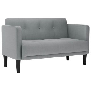 VidaXL Sofa dwuosobowa Jasnoszara 111 cm Tkanina