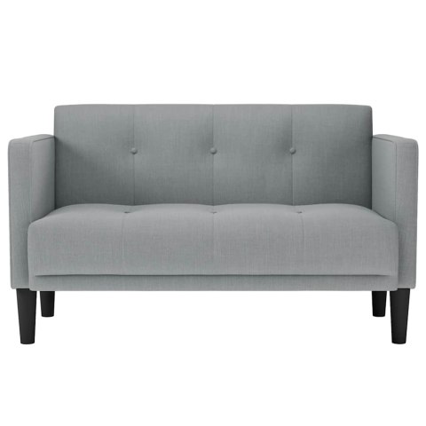 VidaXL Sofa dwuosobowa Jasnoszara 111 cm Tkanina