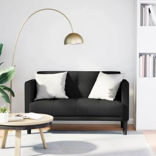 VidaXL Sofa dwuosobowa czarna 111 cm Tkanina