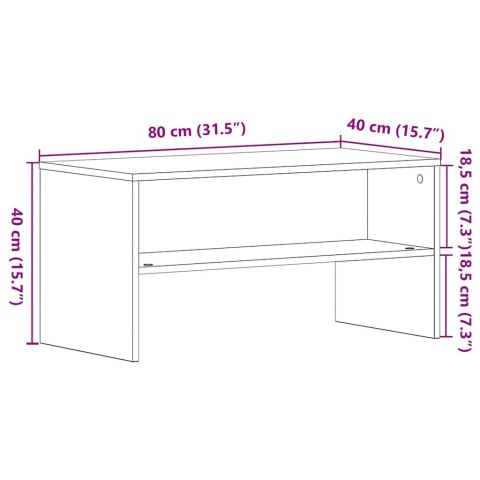 VidaXL Szafka RTV Czarny Dąb 80x40x40 cm Drewno klejone