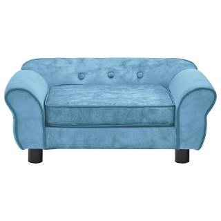  Sofa dla psa, turkusowa, 72x45x30 cm, pluszowa