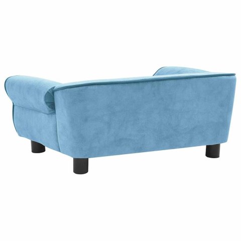  Sofa dla psa, turkusowa, 72x45x30 cm, pluszowa