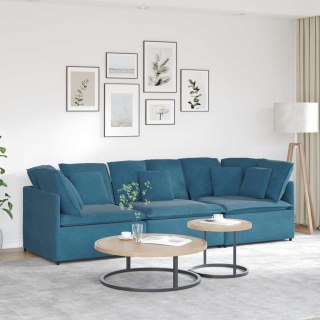 VidaXL Sofa modułowa z poduszkami Velvet Blue