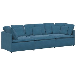 VidaXL Sofa modułowa z poduszkami Velvet Blue