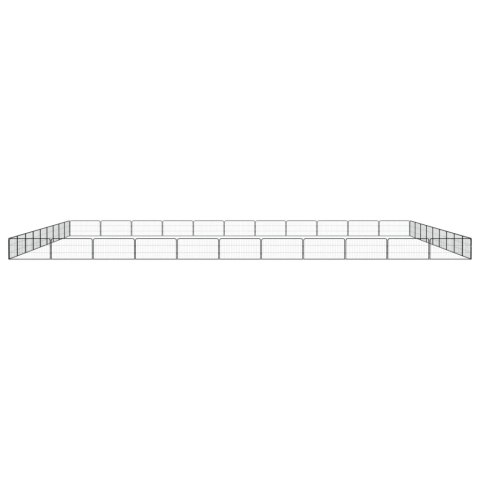  Kojec dla psa, 40 panele, czarny, 100x50 cm, stal