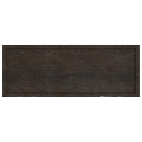  Półka, ciemnobrązowa, 160x60x(2-6) cm, wykończone drewno dębowe