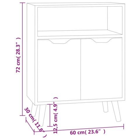  Szafka, biała, 60x30x72 cm, materiał drewnopochodny