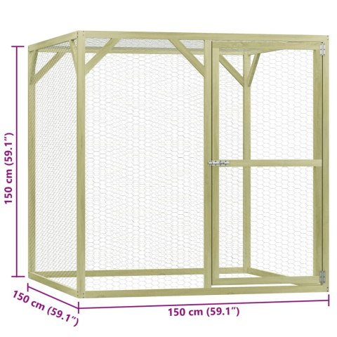  Klatka dla drobiu, 1,5x1,5x1,5 m, stal