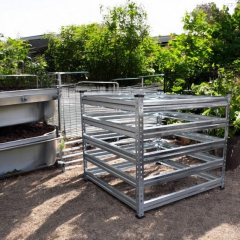 Kompostownik ekologiczny ocynkowana stal duża pojemność wentylacj 100x100