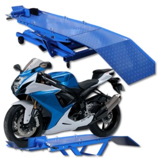 Podnosnik motocyklowy platformowy platforma 364 kg rampa serwisowa 21-78 cm