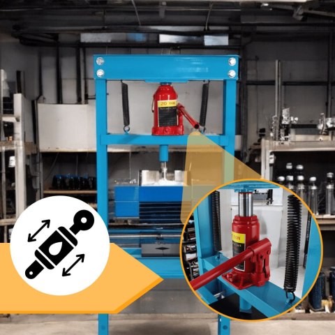 Prasa hydrauliczna 20 ton warsztatowa regulowana 23-93cm certyfikat CE