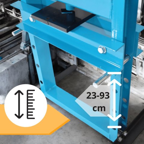 Prasa hydrauliczna 20 ton warsztatowa regulowana 23-93cm certyfikat CE