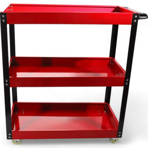 Wózek Warsztatowy Bituxx 3 Półki Mobilny 100 kg Udźwigu Czerwony