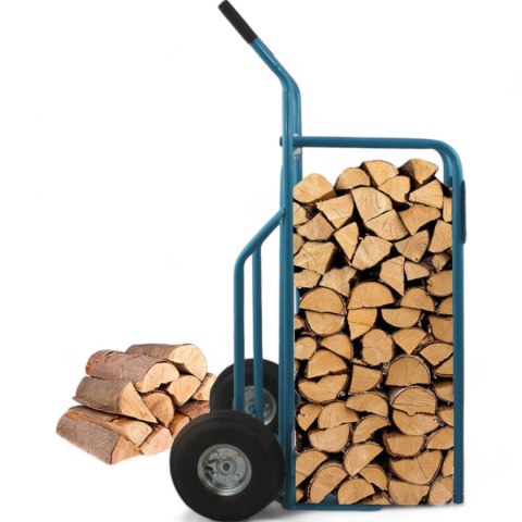 Wózek do drewna transportowy 2w1 z szuflą stalowy 100kg koła pneumatyczne