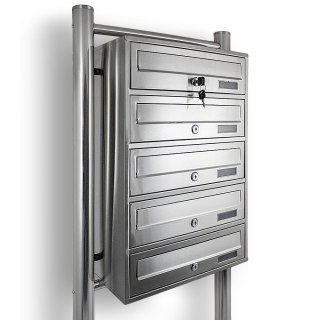 Skrzynka lokatorska 5 euro stal nierdzewna stojak na listy zamek