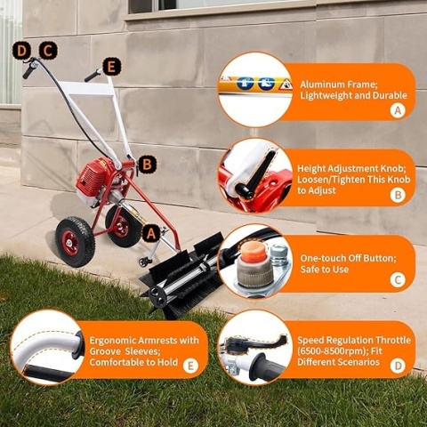 Zamiatarka spalinowa odśnieżarka do śniegu, miotła, miotła, miotła, odśnieżarka 43 CC 2-suwowa, 1,25 kW