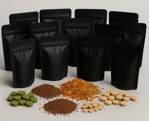 Pokarm dla rybek Zestaw 14 różnych pokarmów dla ryb akwariowych