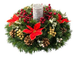 Stroik na stół komodę dekoracja świąteczna na Boże Narodzenie kopułka