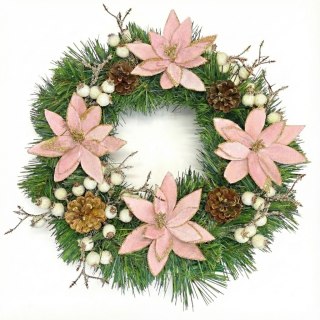 Wianek świąteczny na Boże Narodzenie stroik na drzwi stół dekoracja handmade