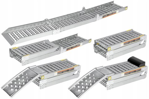 Składane Rampy Najazdowe Stalowe 200 cm 250 kg/szt (1100 kg) komplet ramp