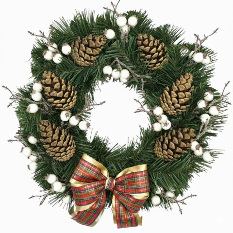 Wianek świąteczny na Boże Narodzenie stroik na drzwi stół boho handmade