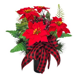 Bukiet świąteczny stroik na cmentarz grób do wazonu gwiazda betlejemska